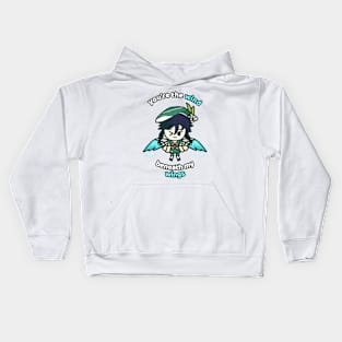 venti (glider) | (fan-art by smoomaru) Kids Hoodie